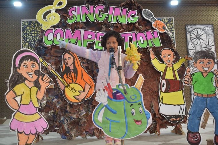 We are thrilled to share glimpses of the Singing Competition held for our KG section at Sunbeam School Ballia — photograph 4 of 6