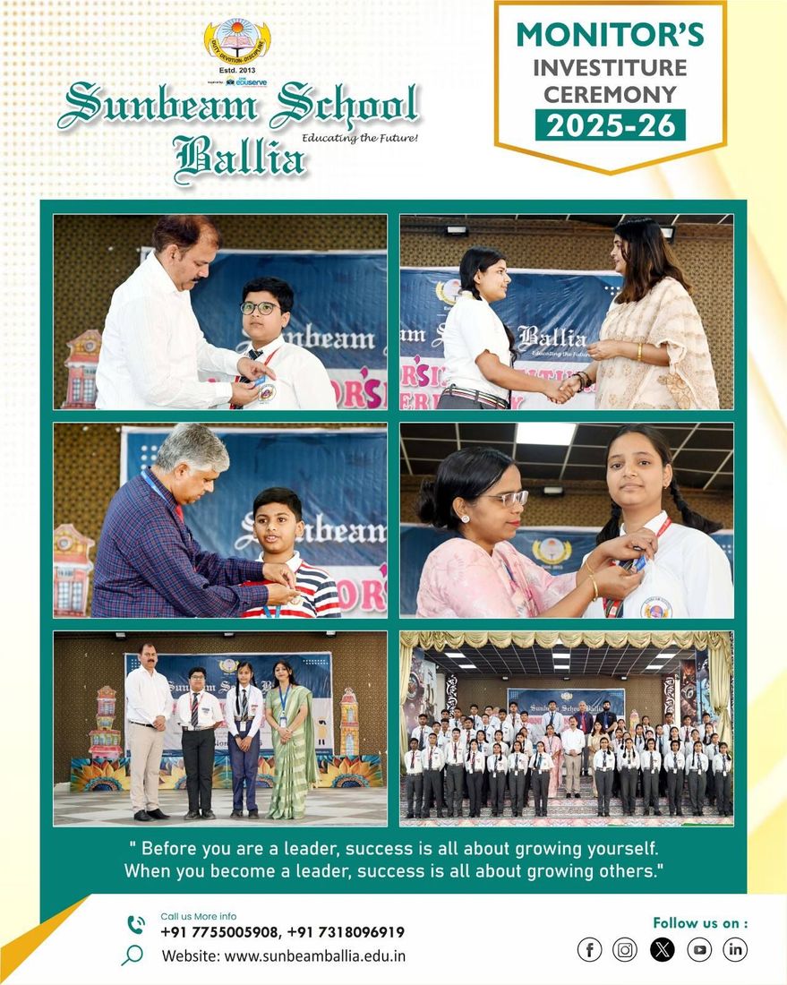 Monitor’s Investiture Ceremony! at Sunbeam School Ballia — photograph 35 of 46