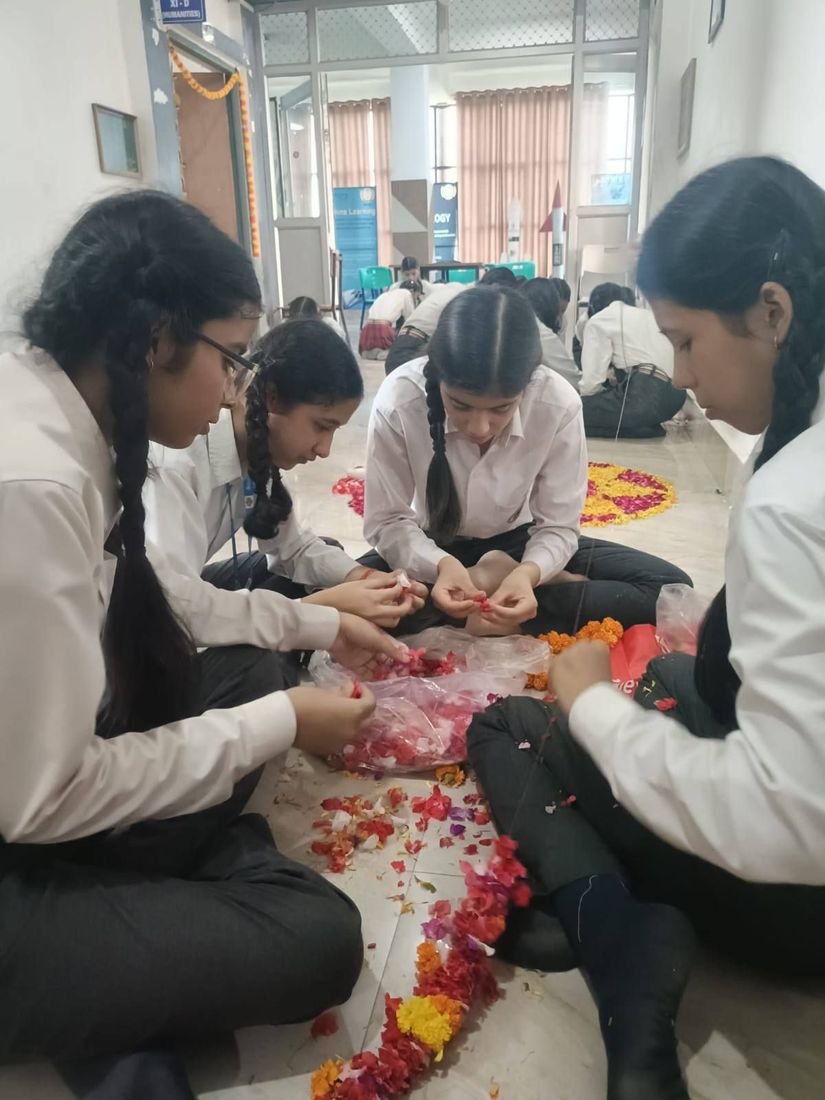 Eco-Friendly Rangoli Making for Diwali at Sunbeam School Ballia — photograph 3 of 31