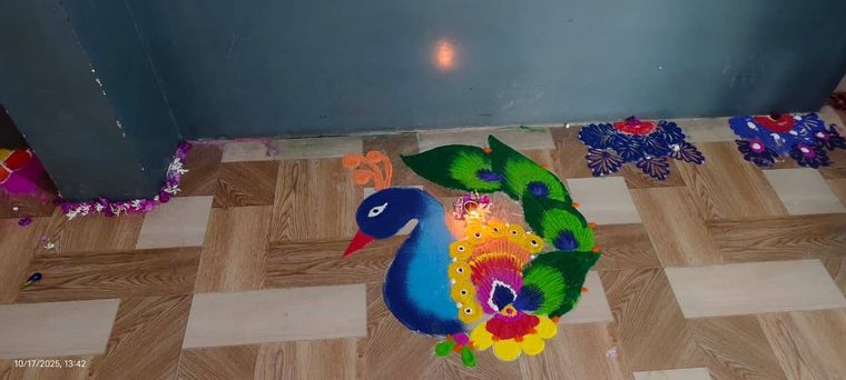 Eco-Friendly Rangoli Making for Diwali at Sunbeam School Ballia — photograph 2 of 31