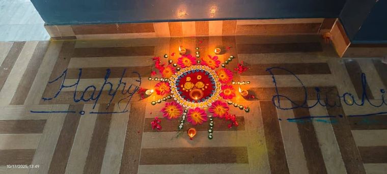 Eco-Friendly Rangoli Making for Diwali at Sunbeam School Ballia — photograph 7 of 31