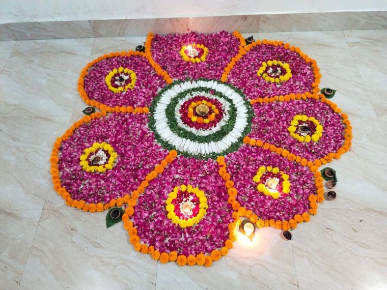 Eco-Friendly Rangoli Making for Diwali at Sunbeam School Ballia — photograph 10 of 31