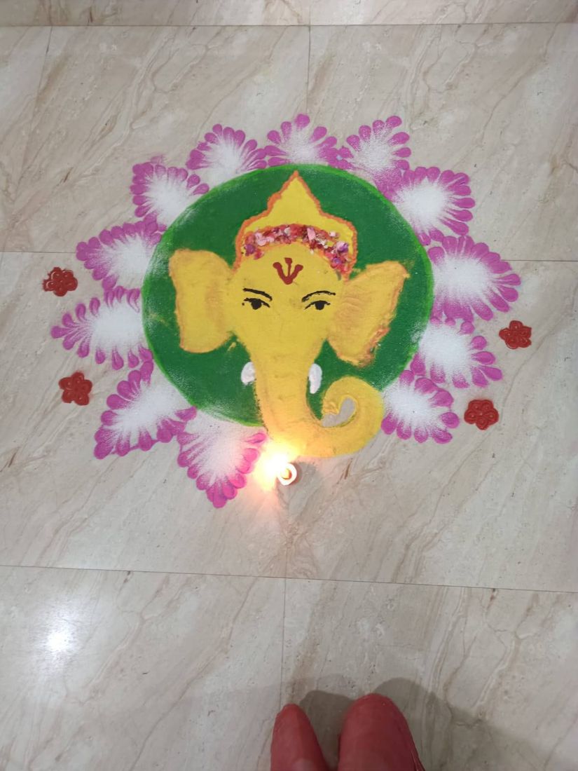 Eco-Friendly Rangoli Making for Diwali at Sunbeam School Ballia — photograph 13 of 31