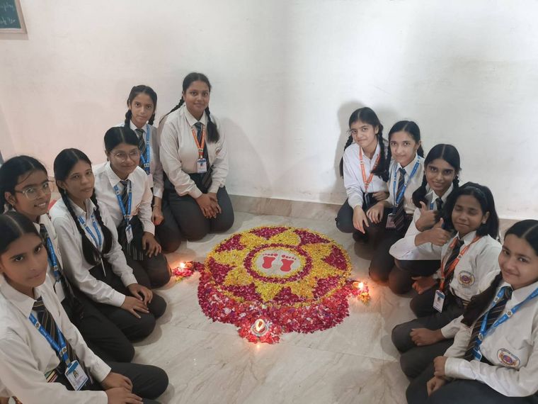 Eco-Friendly Rangoli Making for Diwali at Sunbeam School Ballia — photograph 15 of 31