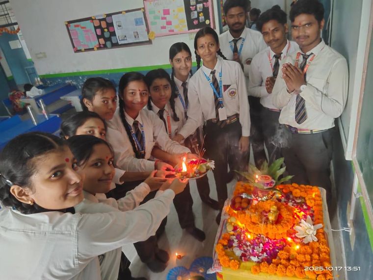 Eco-Friendly Rangoli Making for Diwali at Sunbeam School Ballia — photograph 16 of 31
