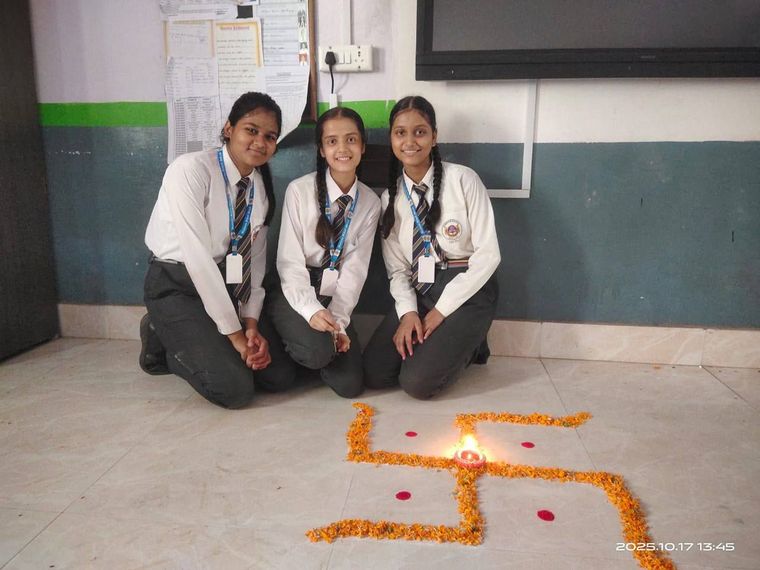 Eco-Friendly Rangoli Making for Diwali at Sunbeam School Ballia — photograph 21 of 31