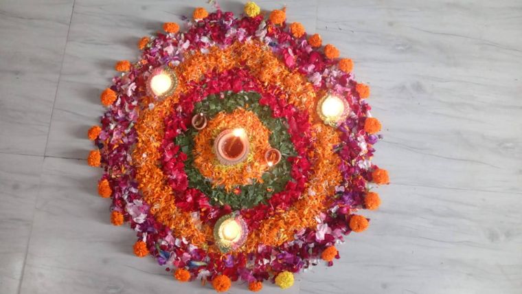 Eco-Friendly Rangoli Making for Diwali at Sunbeam School Ballia — photograph 22 of 31
