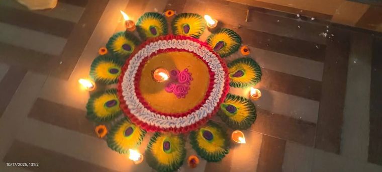 Eco-Friendly Rangoli Making for Diwali at Sunbeam School Ballia — photograph 24 of 31