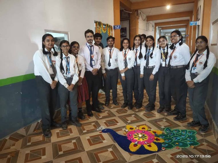 Eco-Friendly Rangoli Making for Diwali at Sunbeam School Ballia — photograph 26 of 31
