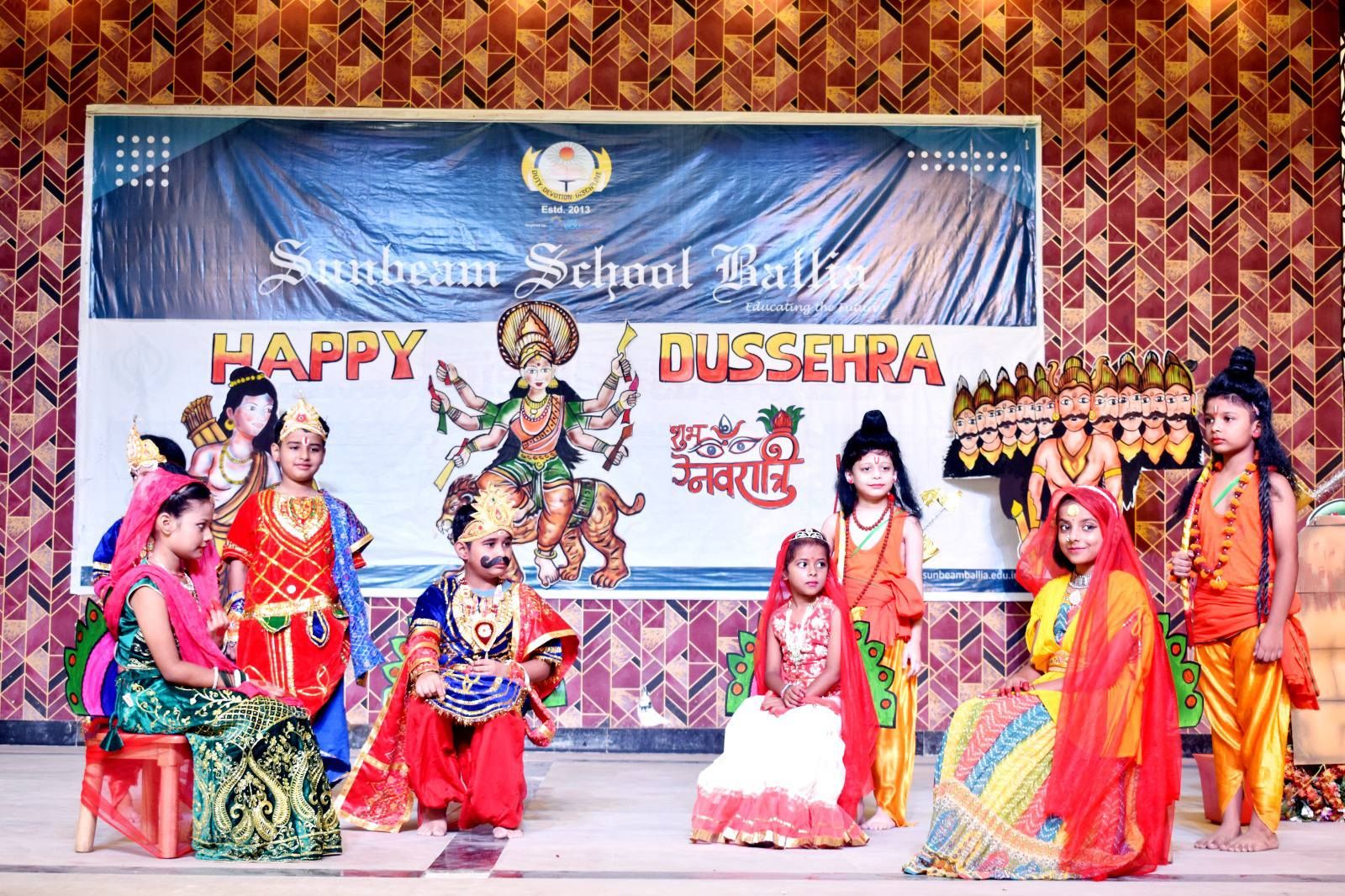 Our little Sunbeams celebrated the spirit of Dusshera with joy, enthusiasm, and colorful activities. at Sunbeam School Ballia