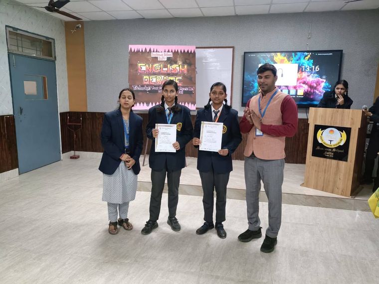 Today we conducted our English Debate on the theme “Technology has connected us more at Sunbeam School Ballia — photograph 7 of 18