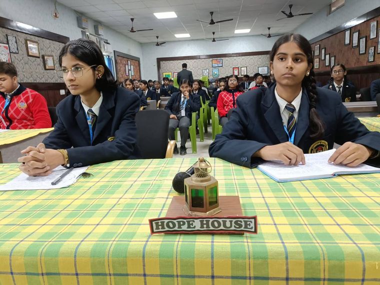 Today we held our Hindi Debate on the theme “नई शिक्षा नीति में त्रिभाषा सूत्र” at Sunbeam School Ballia — photograph 9 of 11