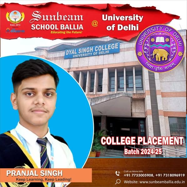 We are delighted to celebrate the remarkable achievements of our brilliant students in CUET (UG) –… at Sunbeam School Ballia — photograph 7 of 10