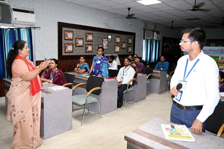 Today 20 of our teachers attended the BCS Training by renowned counselor Ms. Salony Priya Ma’am. at Sunbeam School Ballia — photograph 5 of 10