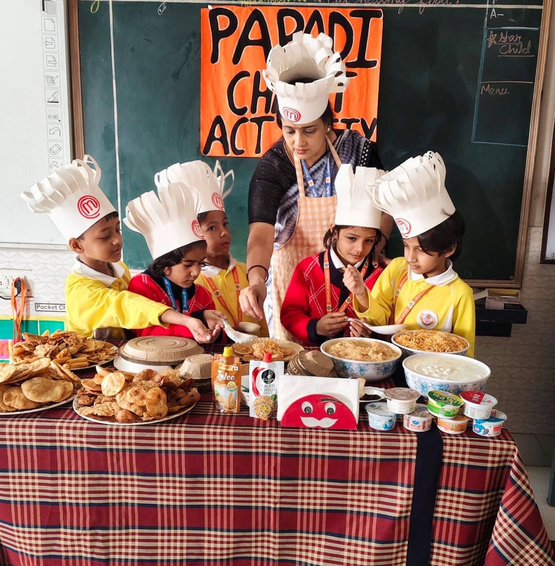 Papdi Chaat Activity – KG II at Sunbeam School Ballia — photograph 1 of 8
