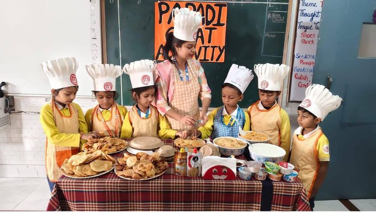 Papdi Chaat Activity – KG II at Sunbeam School Ballia — photograph 4 of 8