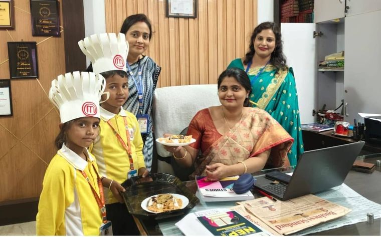 Papdi Chaat Activity – KG II at Sunbeam School Ballia — photograph 5 of 8