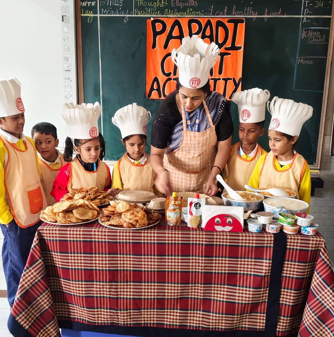 Papdi Chaat Activity – KG II at Sunbeam School Ballia — photograph 7 of 8