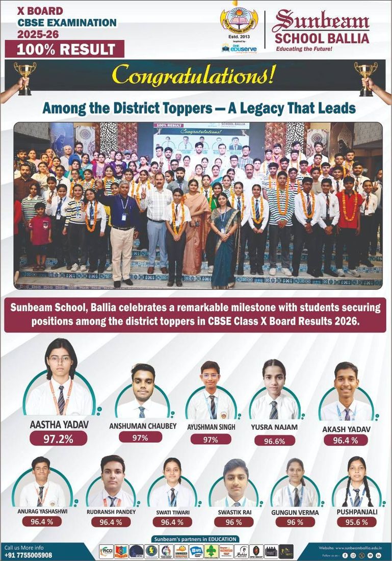 Congratulations to All the Achievers!!! at Sunbeam School Ballia — photograph 5 of 8
