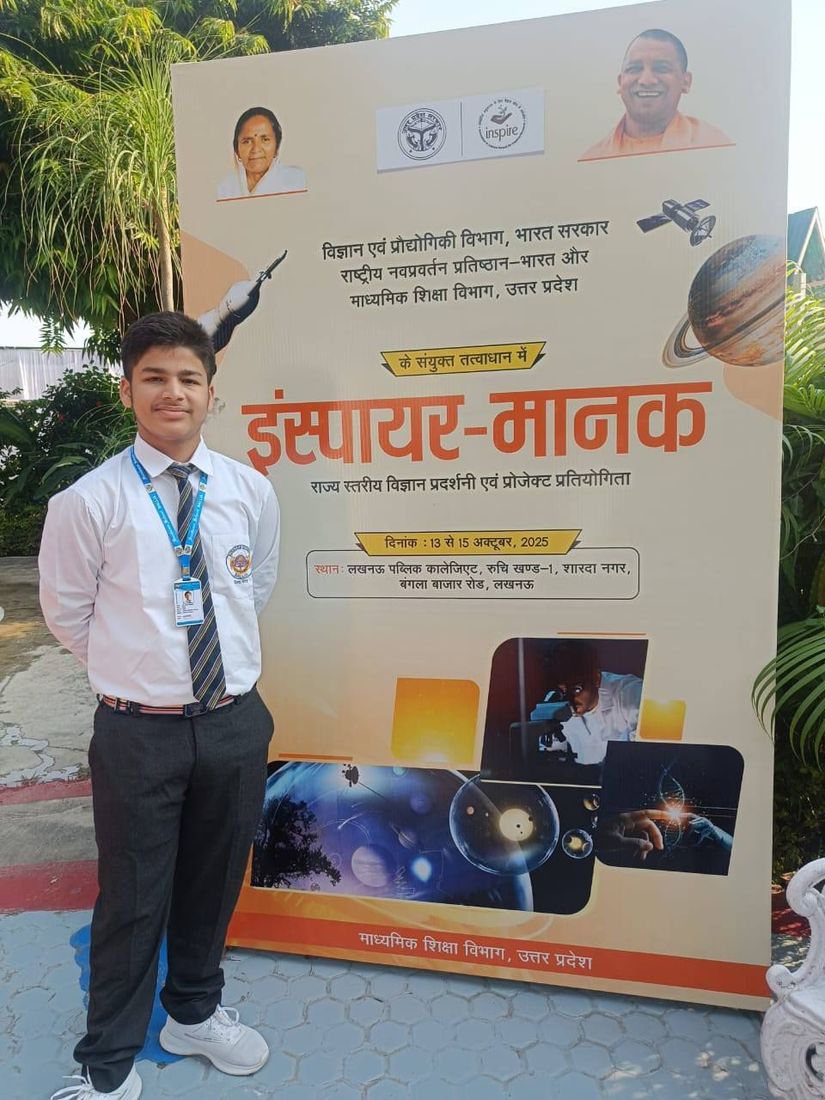 Heartiest congratulations to Atharva Mishra for representing our school at the State Level INSPIRE… at Sunbeam School Ballia — photograph 2 of 8