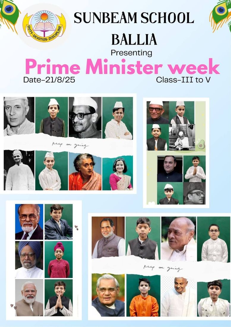 On the occasion of Prime Minister Week Our talented Class 5 students beautifully enacted the roles… at Sunbeam School Ballia — photograph 4 of 6