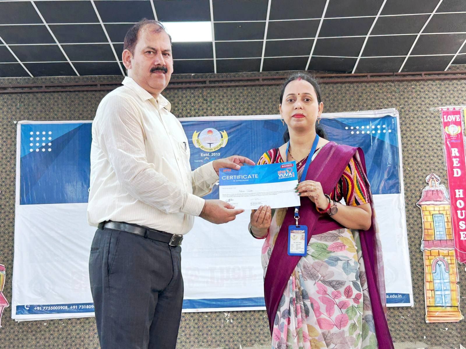 Today our winners of IPN YUVA CONCLAVE 2025 , GWALIOR EDITION were felicitated in morning assembly… at Sunbeam School Ballia
