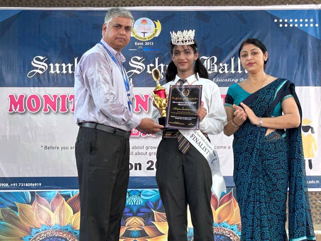 Heartiest congratulations to Miss Ayana Pandey of Class VIII for winning the Shining Star Kids… at Sunbeam School Ballia