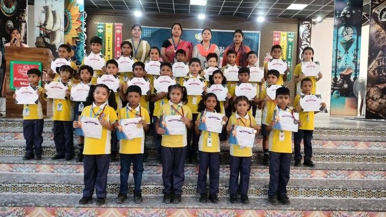 Proud moment for Sunbeam School Ballia as our young champs from Classes I & II were awarded for… at Sunbeam School Ballia — photograph 5 of 5