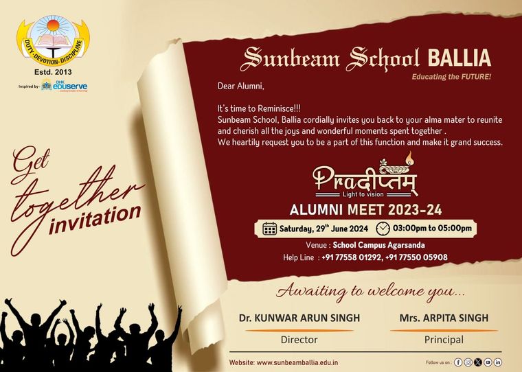 Alumni Meet 2024 'PRADEEPTAM' at Sunbeam School Ballia — photograph 1 of 1