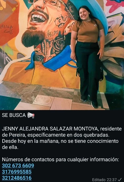 Foto de Jenny Alejandra Salazar Montoya