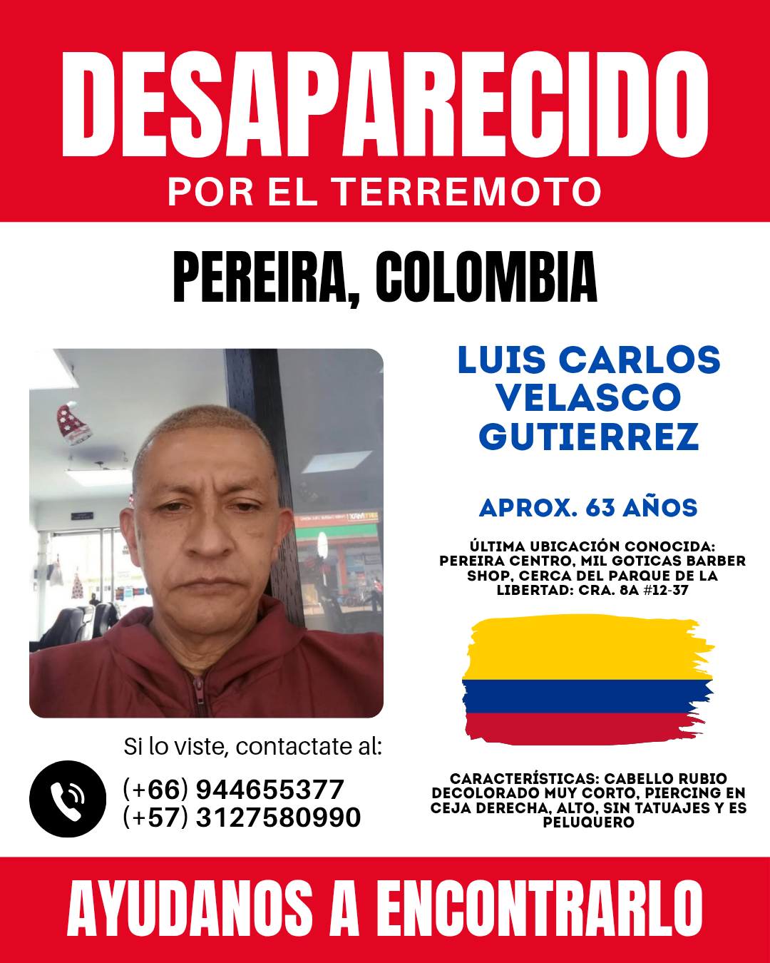 Foto de persona desaparecida