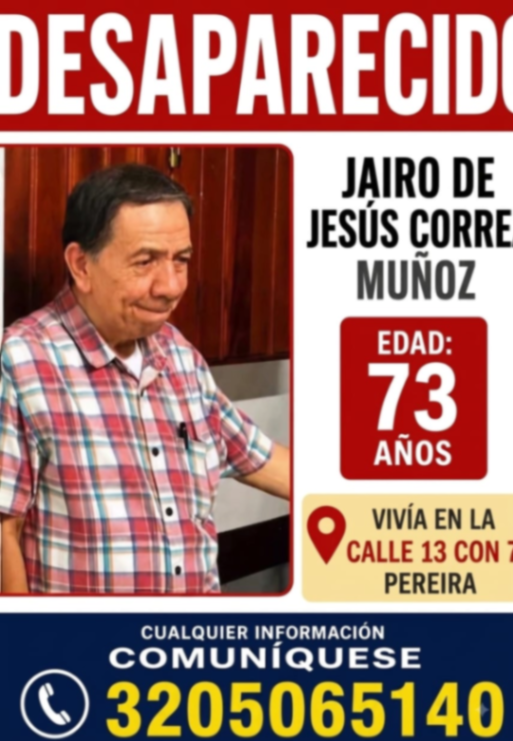 Foto de persona desaparecida