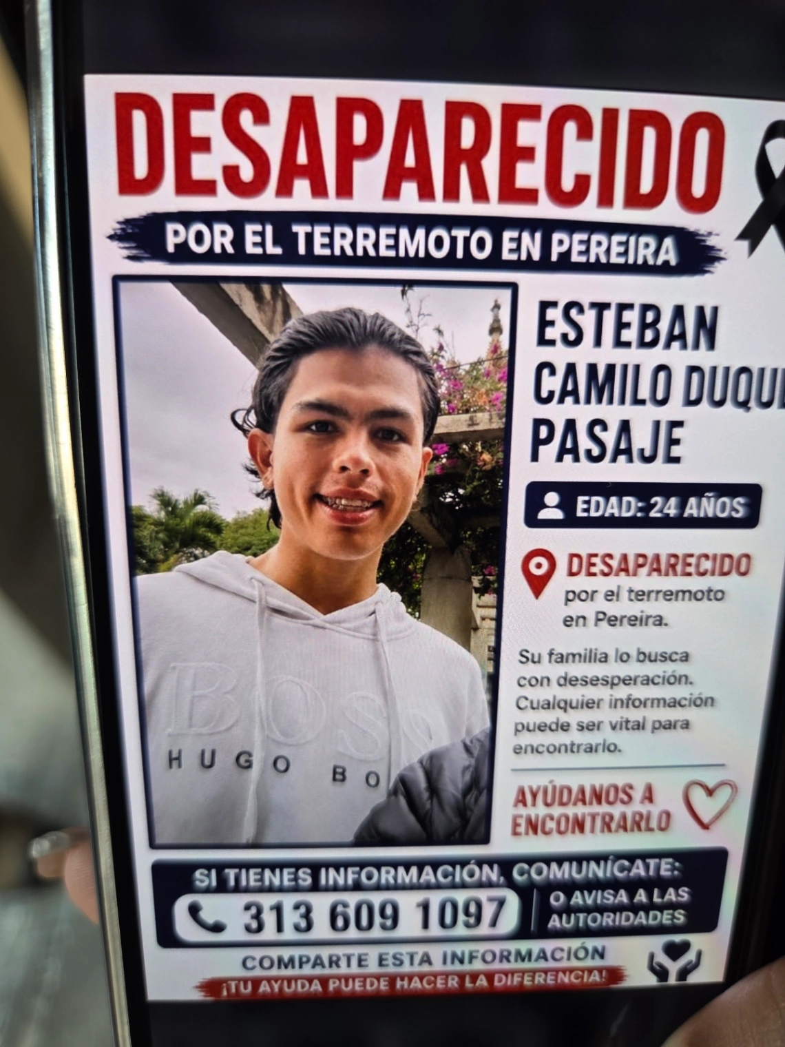 Foto de persona desaparecida