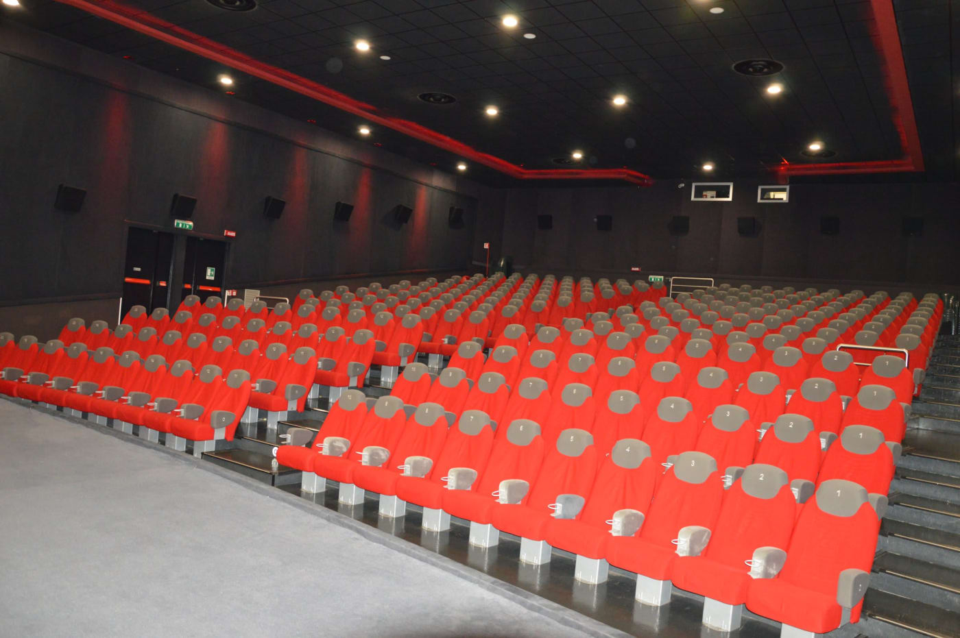 Le file della Sala 1 viste dal basso, verso l’uscita