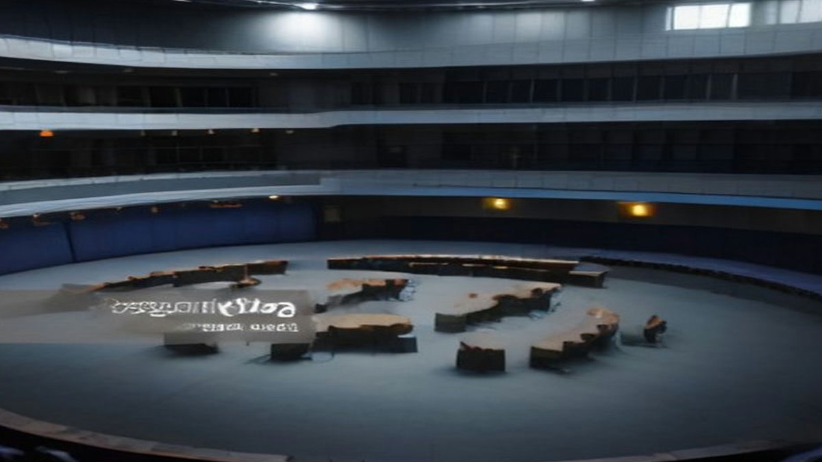 European parliamentary debate chamber.