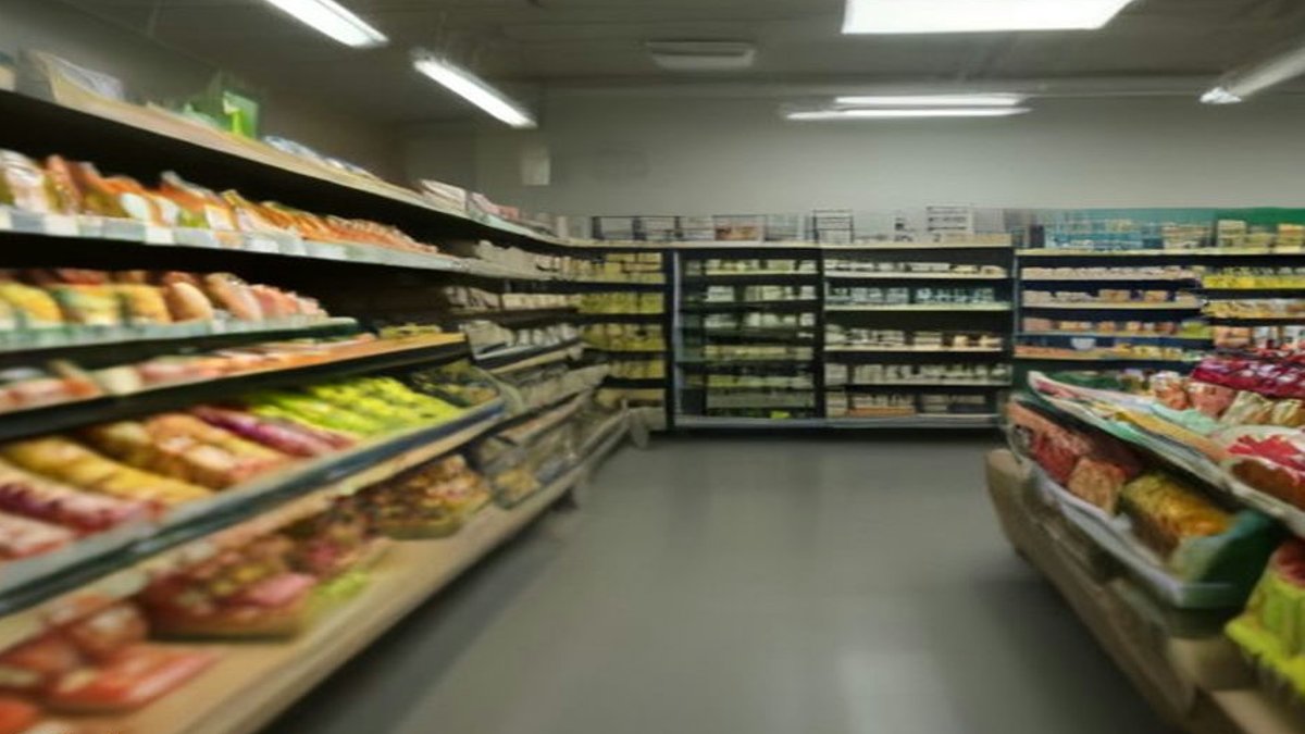 Cooperative grocery store interior.