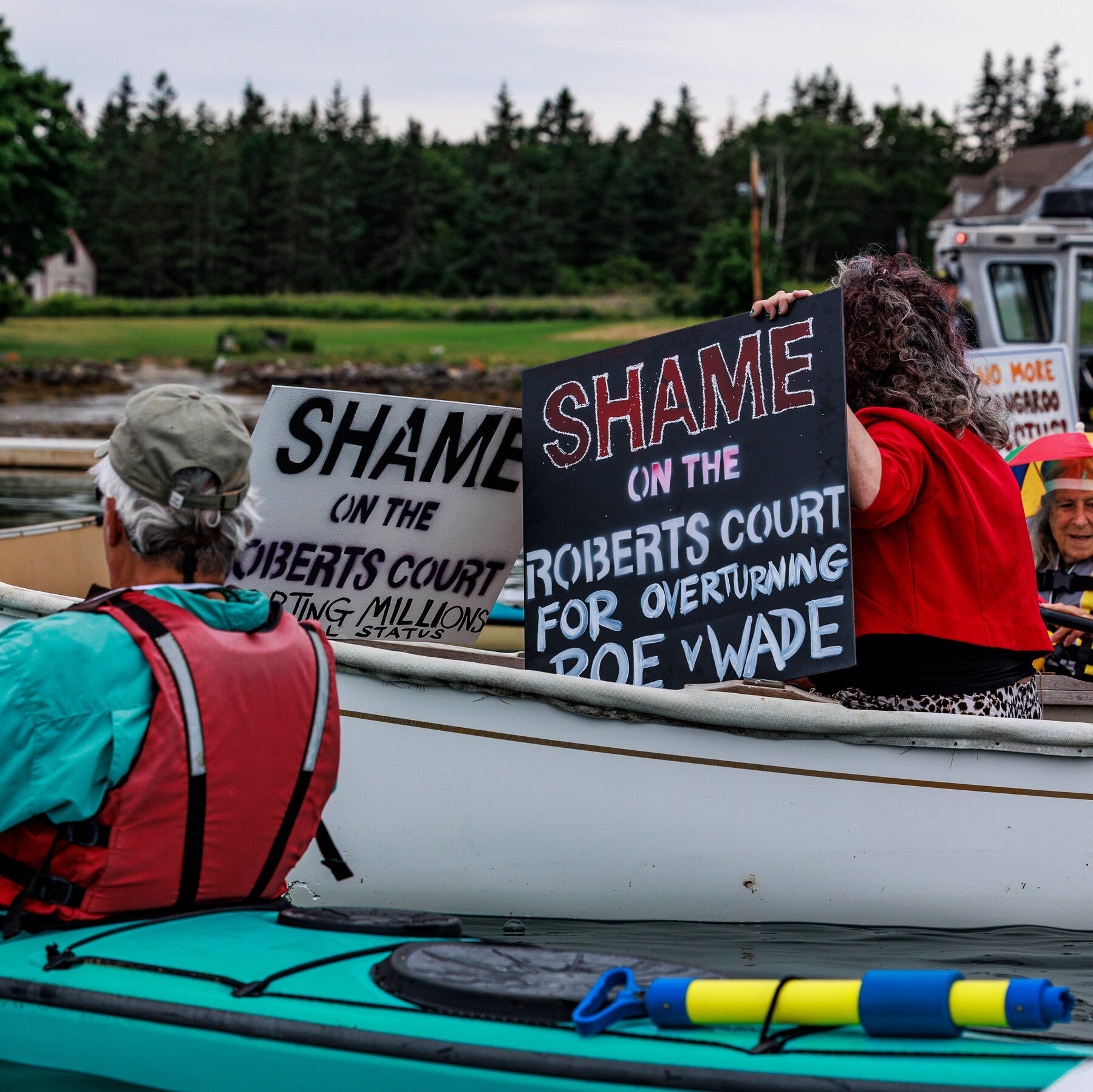 Inside the Supreme Court Protests Near John Robertss Maine Home