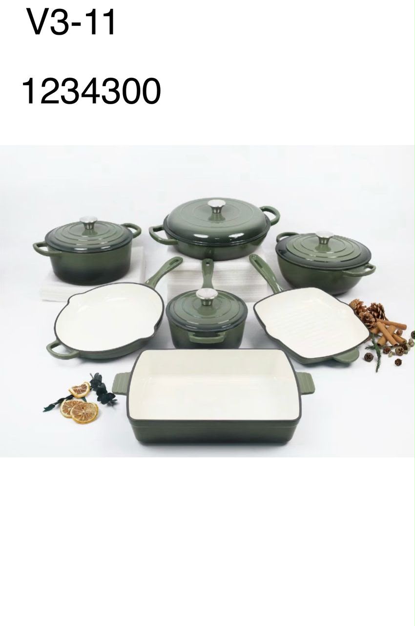 11-Piece Blue Cookware Set