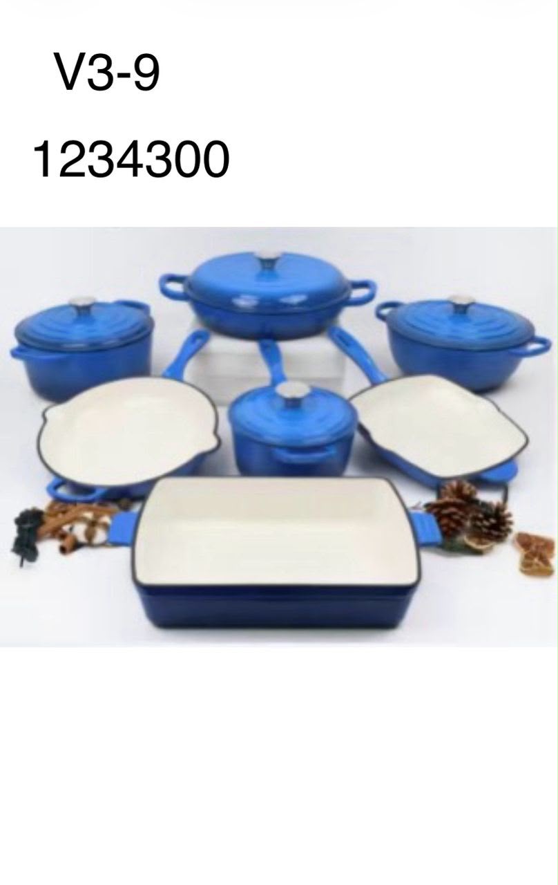 11-Piece Blue Cookware Set