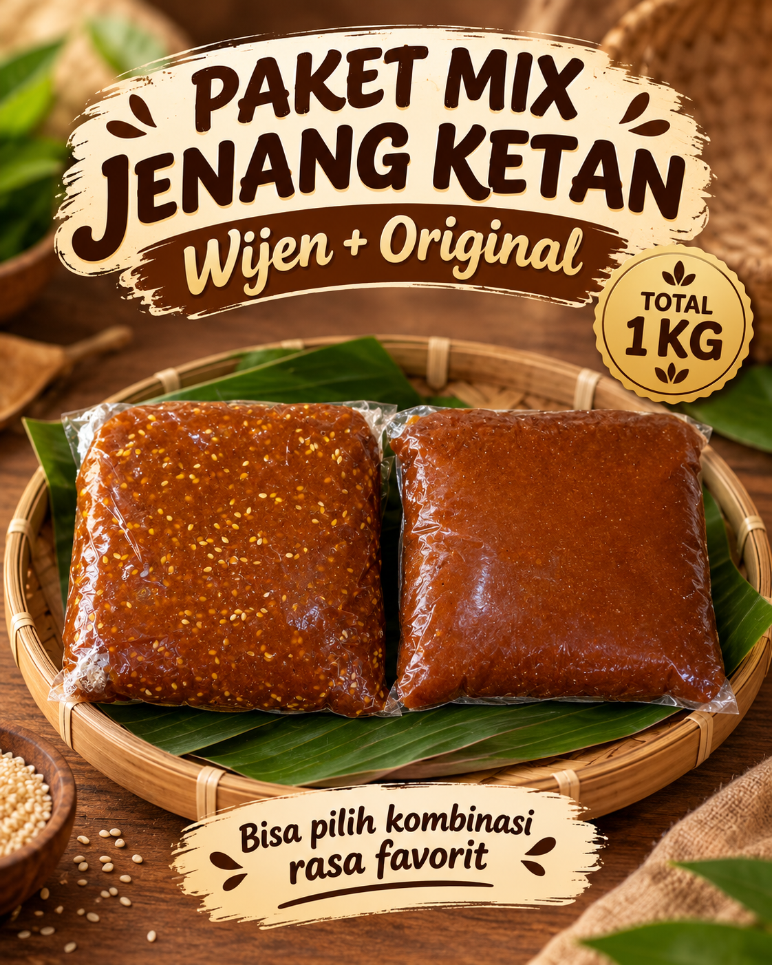 Jenang Ketan Original dan Wijen