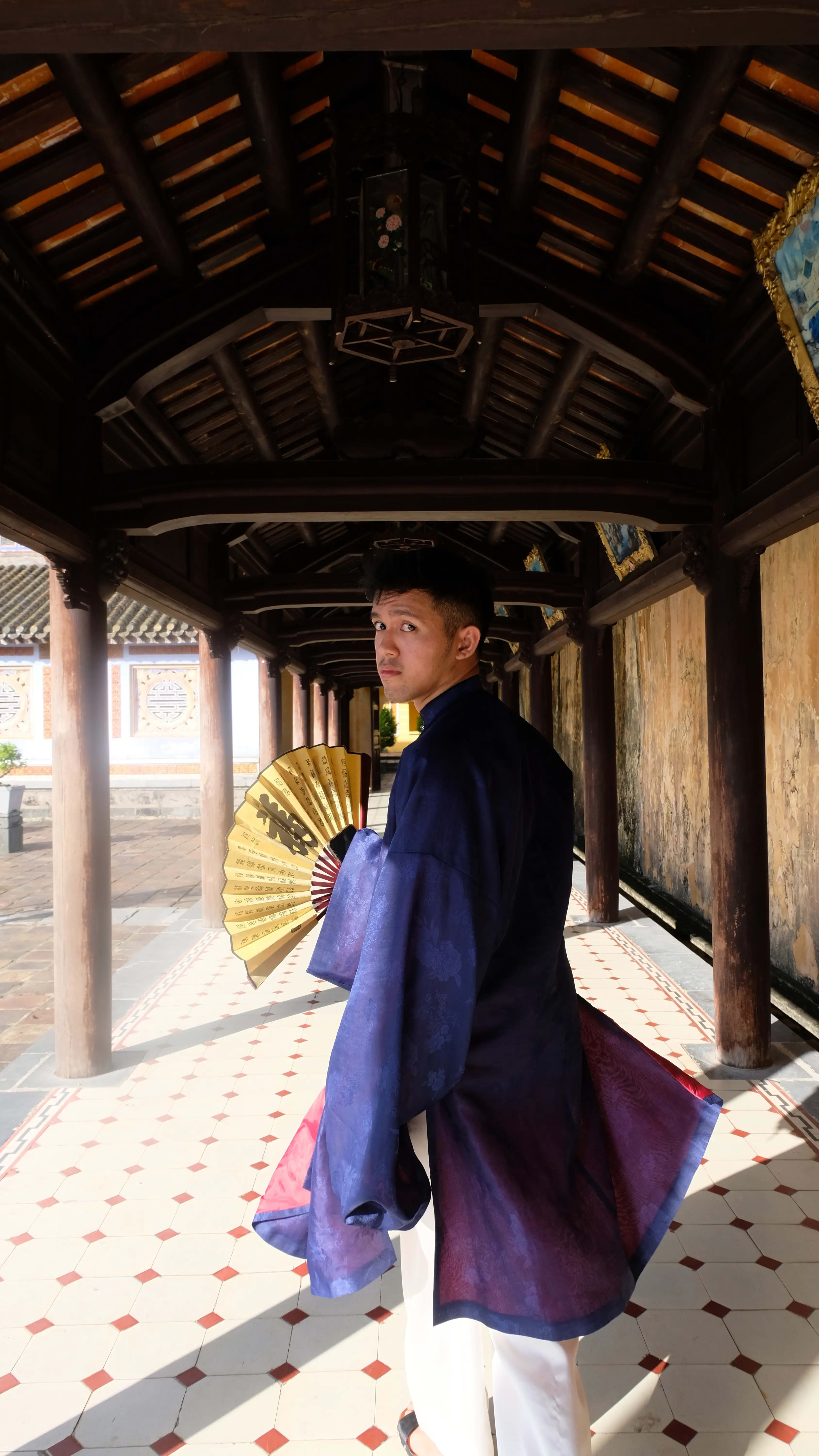 Hue Castle in Traditional Clothing