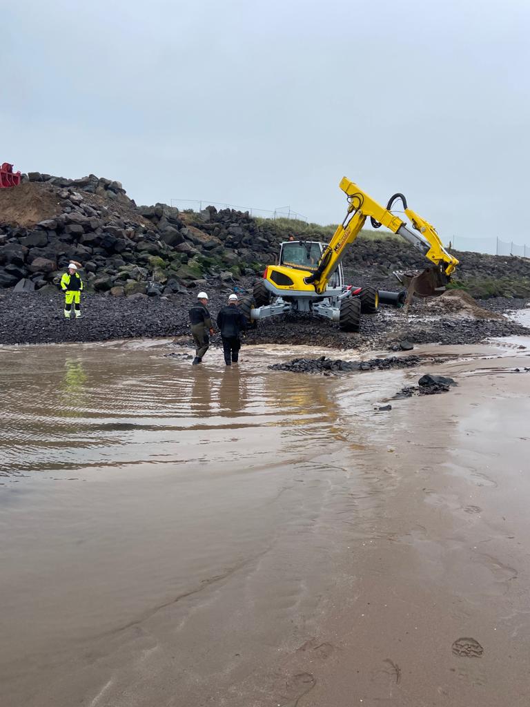 wind farm pipe installation