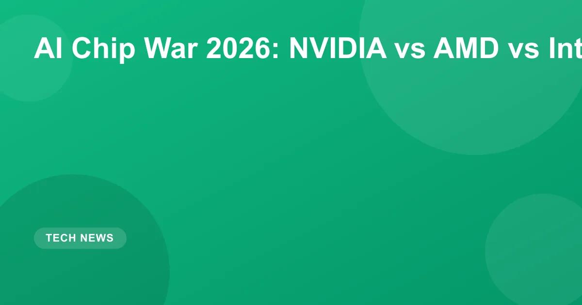 AI Chip War 2026: NVIDIA vs AMD vs Intel