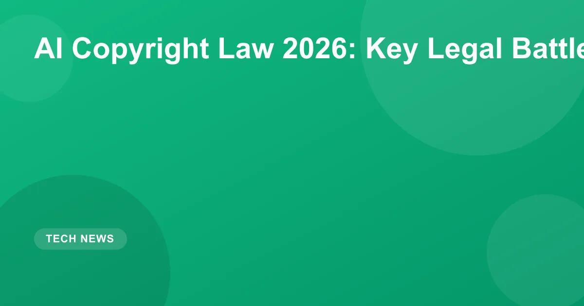 AI Copyright Law 2026: Key Legal Battles & Cases