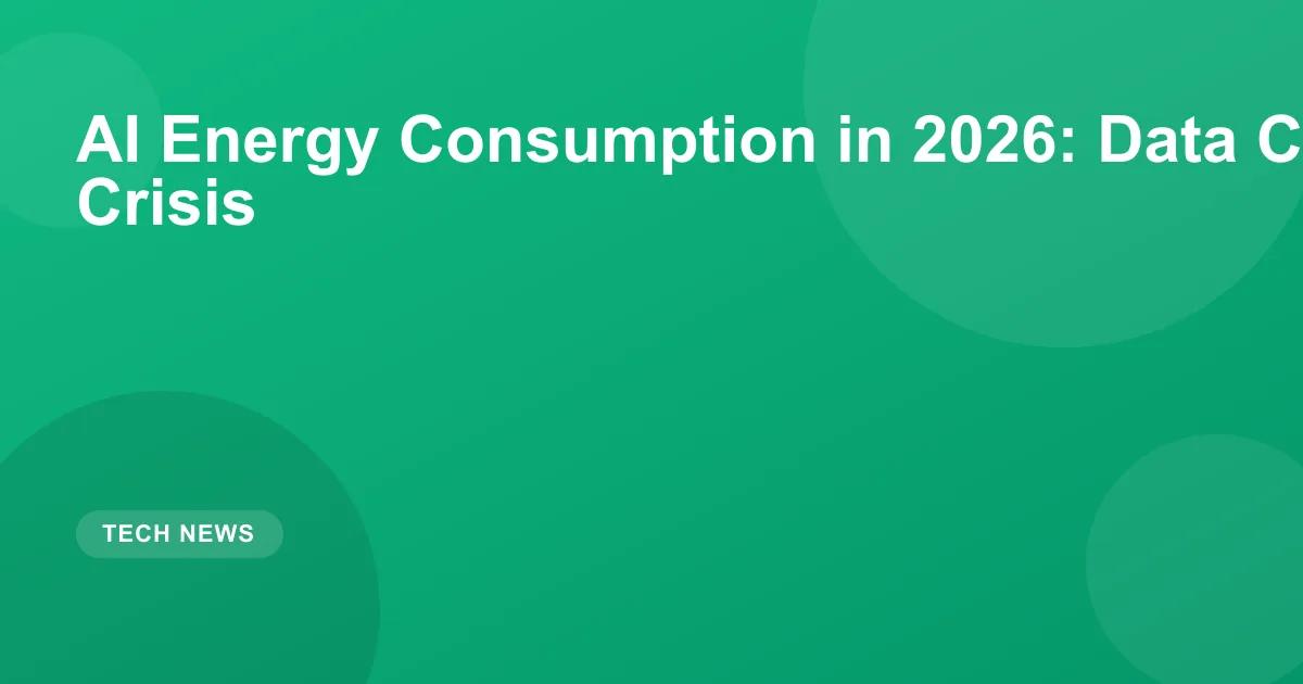 AI Energy Consumption in 2026: Data Center Power Crisis