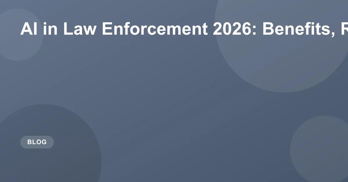 AI in Law Enforcement 2026: Benefits, Risks & Ethics