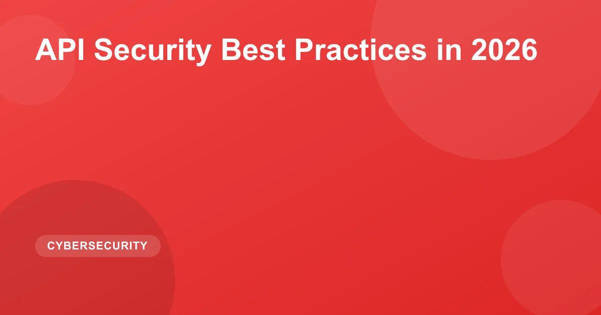 API Security Best Practices in 2026: Complete Guide