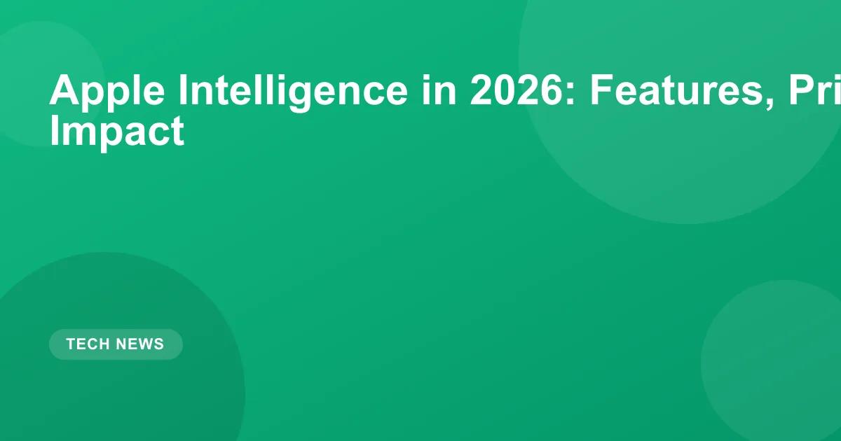 Apple Intelligence 2026: Features & Privacy Guide