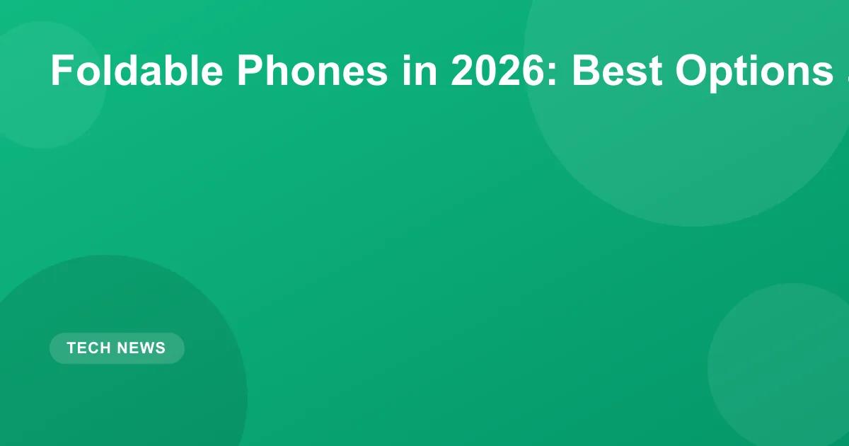 Foldable Phones in 2026: Best Options and Reviews