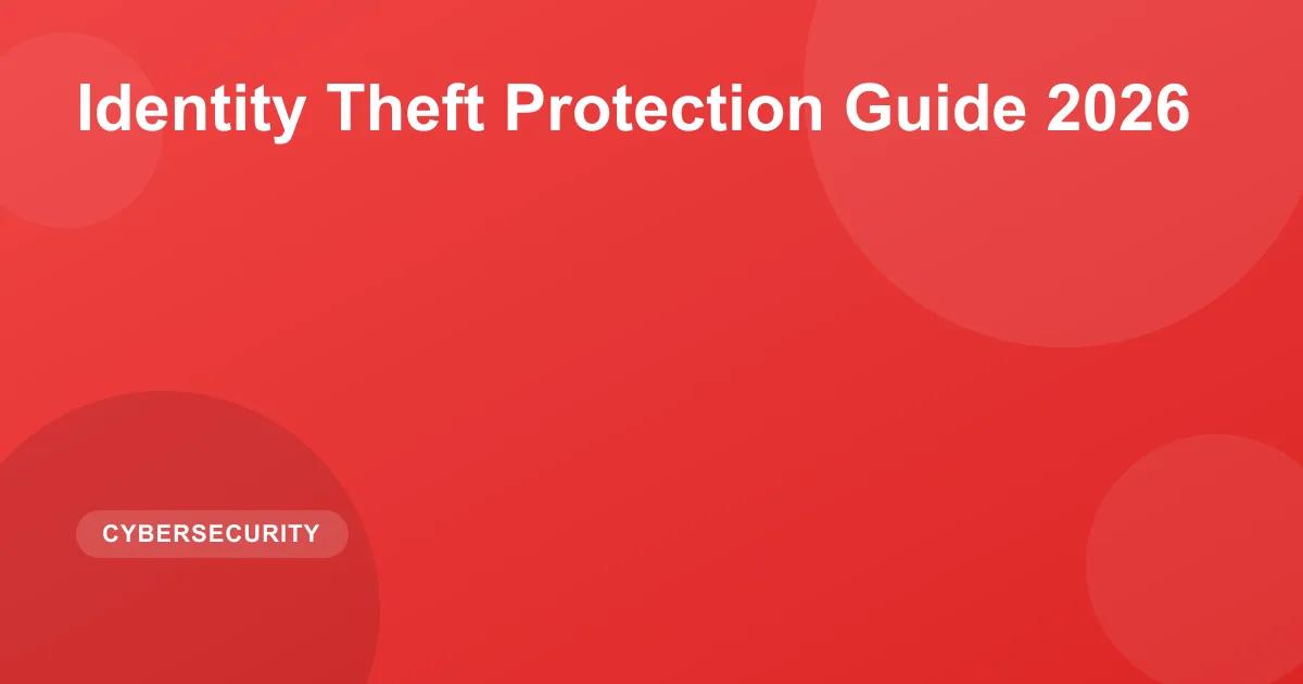Identity Theft Protection Guide 2026